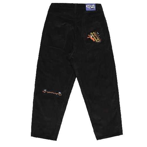 JACKER DREAM MAZE CORDOROY BAGGY PANT black