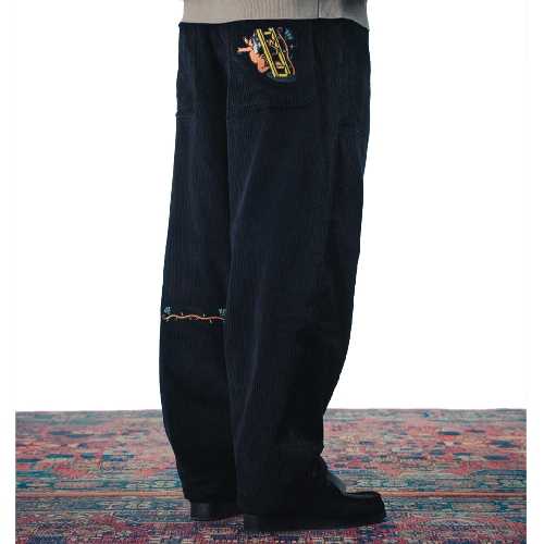 JACKER DREAM MAZE CORDOROY BAGGY PANT black