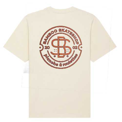 BAMBOO LOGO KNICKERBOCKER TEE Natural Raw