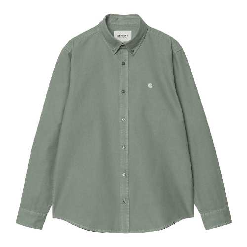 CARHARTT WIP LS BOLTON SHIRT Velvet Green garment dyed