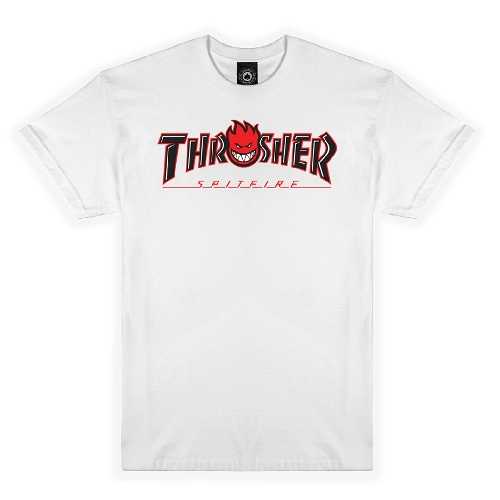 THRASHER SPITFIRE BIG HEAD OUTLINE TEE white
