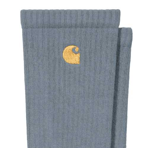 CARHARTT WIP CHASE SOCKS Cozy Blue Gold CARHARTT WIP CHASE SOCKS Cozy Blue Gold
