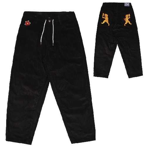 JACKER BAIJU CORDUROY BAGGY PANT black