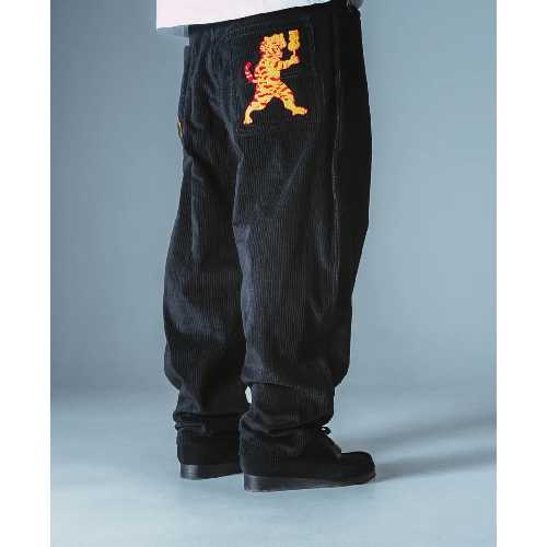 JACKER BAIJU CORDUROY BAGGY PANT black