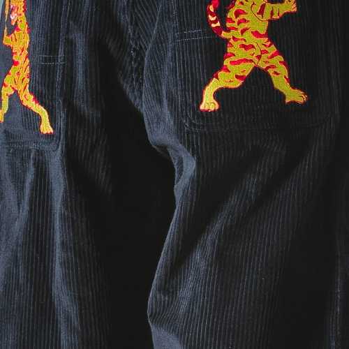 JACKER BAIJU CORDUROY BAGGY PANT black