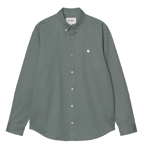 CARHARTT WIP LS MADISON SHIRT Velvet Green White