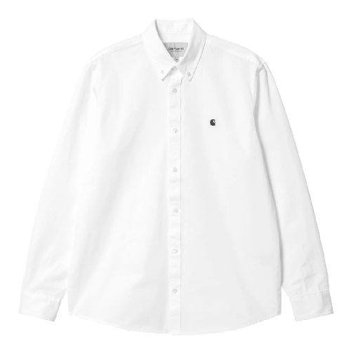 CARHARTT WIP LS MADISON SHIRT White Black