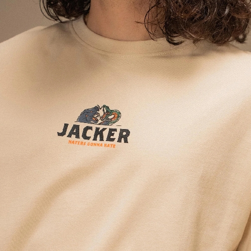 JACKER HATERS TEE Beige