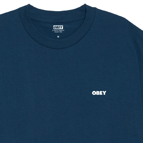 OBEY EXCLAMATION TEE Harbor blue