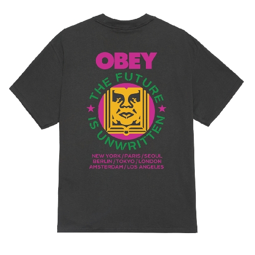 OBEY FUTURE UNWRITTEN TEE Vintage black