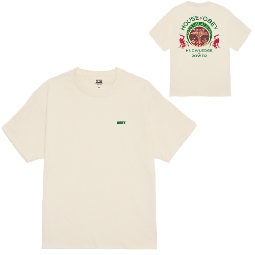 OBEY KNOWLEDGE IS POWER TEE Cream