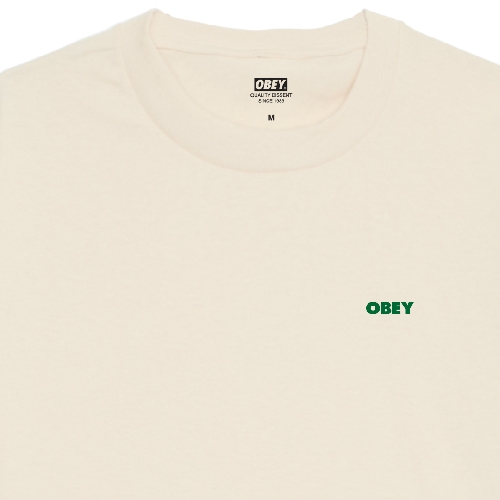 OBEY KNOWLEDGE IS POWER TEE Cream
