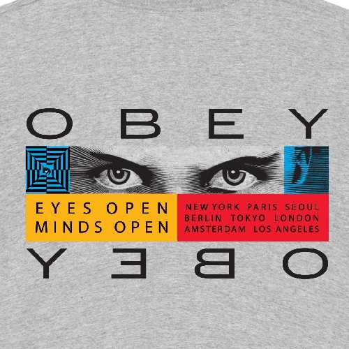 OBEY EYES OPEN TEE Heather grey