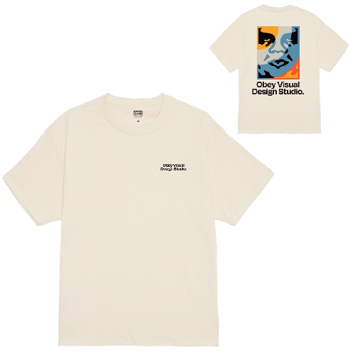 OBEY VISUAL DESIGN STUDIO TEE Cream