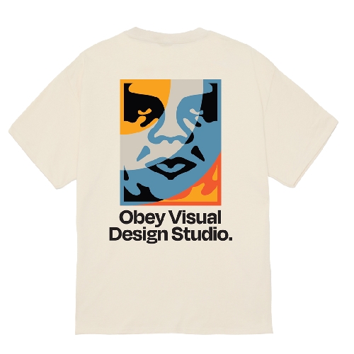 OBEY VISUAL DESIGN STUDIO TEE Cream