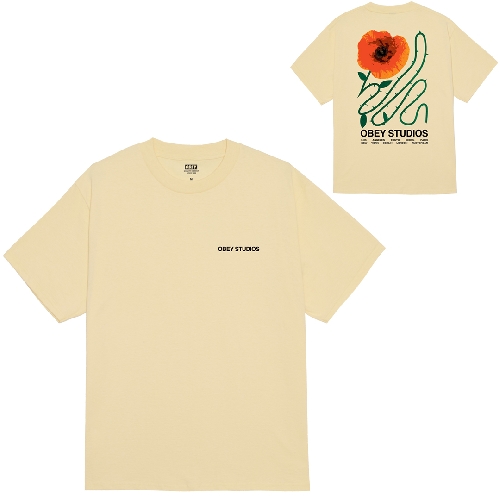 OBEY MOVES OF LIFE TEE Pale yellow
