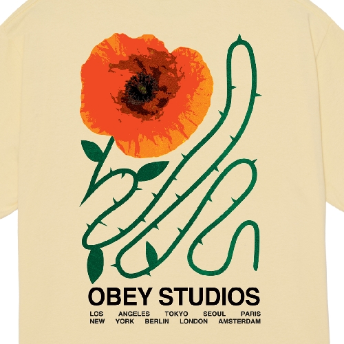 OBEY MOVES OF LIFE TEE Pale yellow