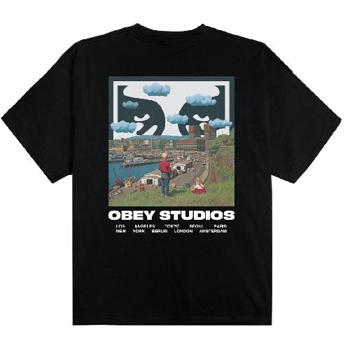OBEY SKY FACE TEE Black