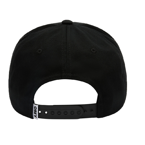 OBEY DELTA 5 PANEL SNAPBACK Black