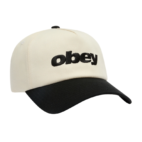 OBEY DELTA 5 PANEL SNAPBACK Black multi