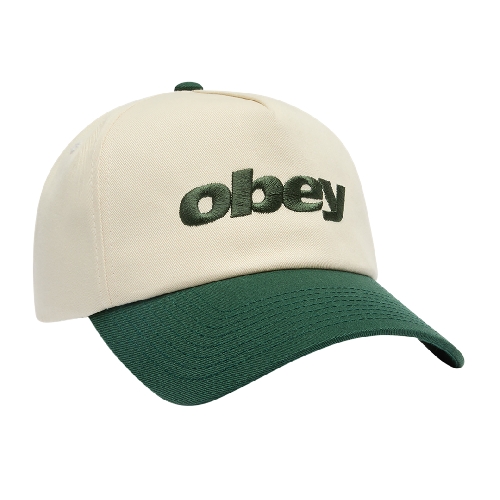 OBEY DELTA 5 PANEL SNAPBACK Spruce multi