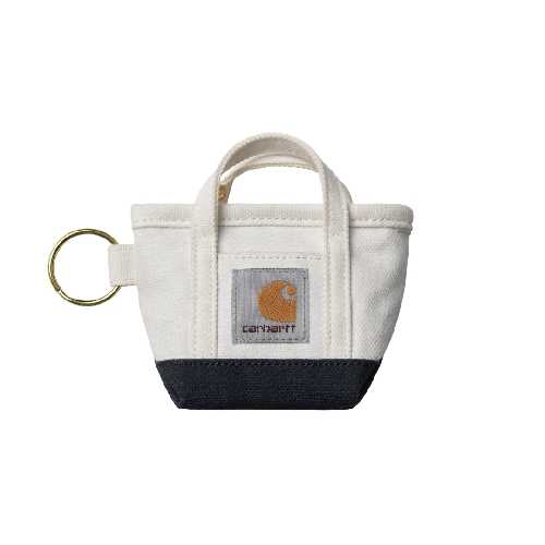 CARHARTT WIP MINI TOTE BAG KEYCHAIN Natural Blue