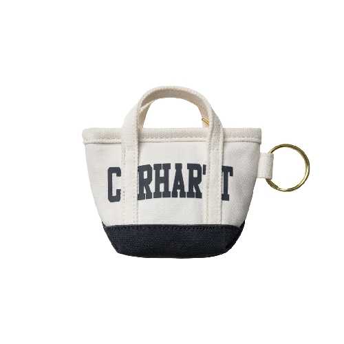 CARHARTT WIP MINI TOTE BAG KEYCHAIN Natural Blue