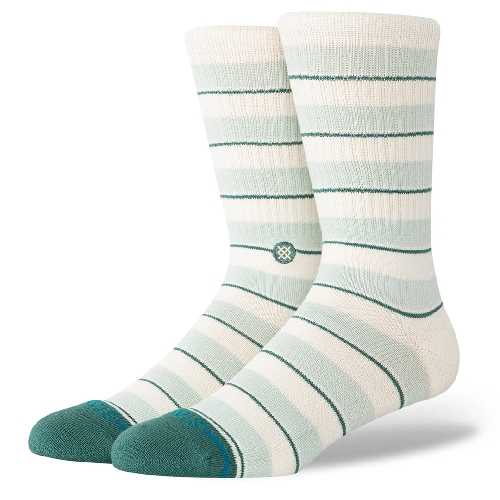 STANCE STRIPED IT CREW Teal