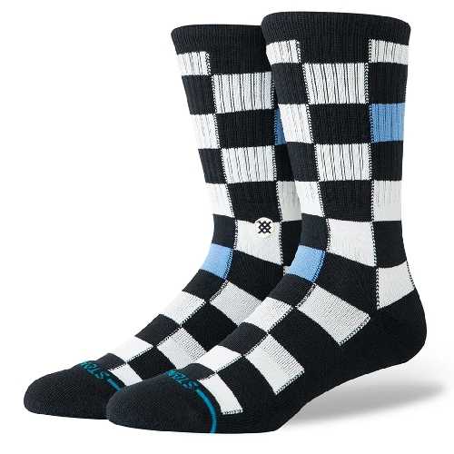 STANCE CHEF CHECK CREW Black