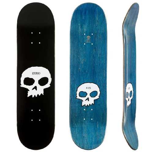 ZERO SINGLE SKULL BLACK WHITE DECK 8 x 31.6