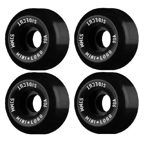 MINI LOGO SIDECUT HYBRID III BLACK WHEELS 90a 53mm