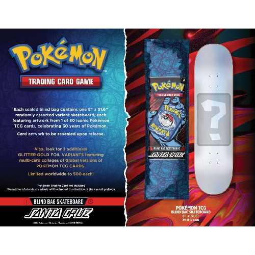 SANTA CRUZ POKEMON TCG BLIND BAG DECK 8 x 31.6