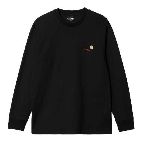 CARHARTT WIP AMERICAN SCRIPT LS TSHIRT Black
