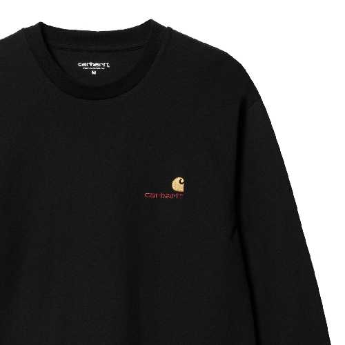 CARHARTT WIP AMERICAN SCRIPT LS TSHIRT Black