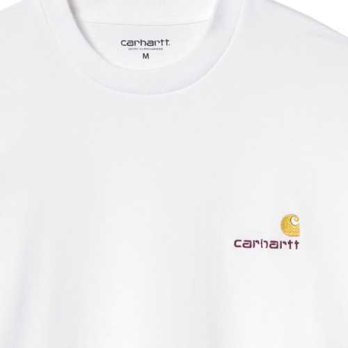 CARHARTT WIP LS AMERICAN SCRIPT TSHIRT White