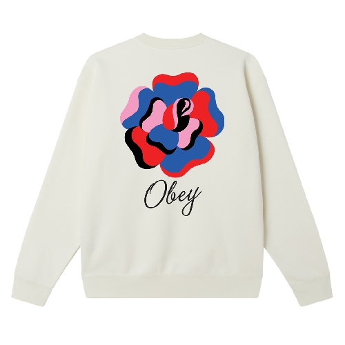 OBEY PAPER ROSE CREW Off white OBEY PAPER ROSE CREW Off white