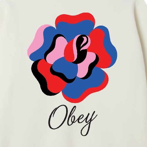 OBEY PAPER ROSE CREW Off white OBEY PAPER ROSE CREW Off white