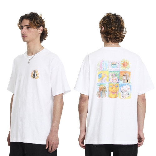 VOLCOM DOUBLE FANTASY LSE TEE White
