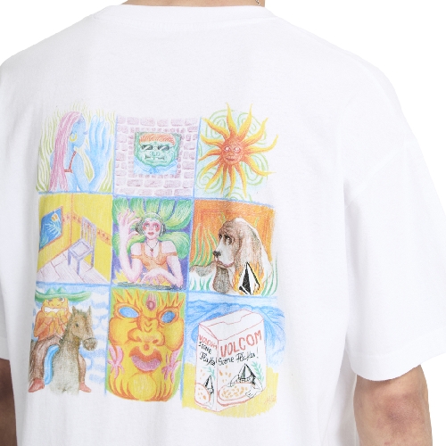 VOLCOM DOUBLE FANTASY LSE TEE White