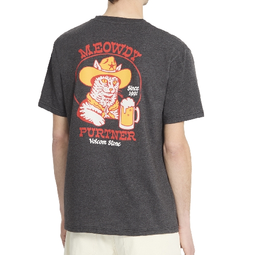 VOLCOM MEOWDY HTH TEE Heather Black