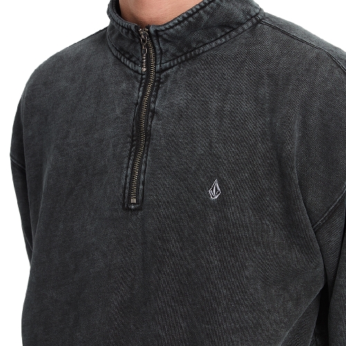 VOLCOM SINGLE STONE QUARTER ZIP Light Acid Black