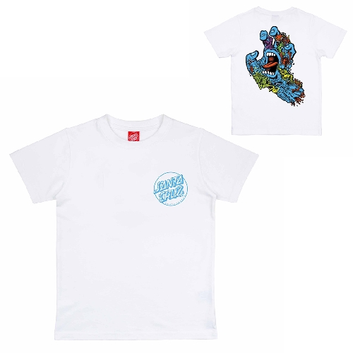 SANTA CRUZ YOUTH ROSKOPP SCREAMING FIVE TEE White
