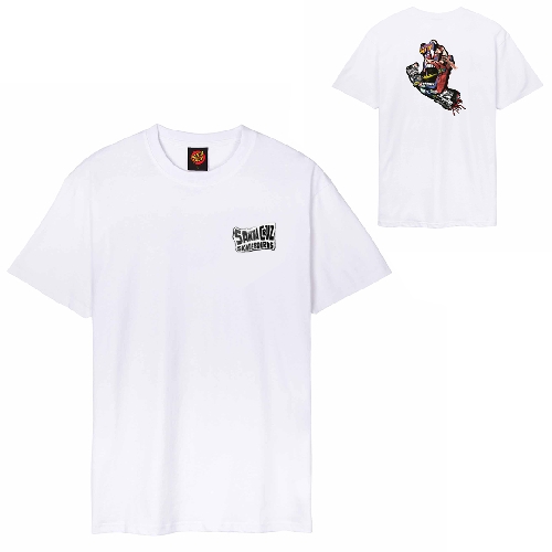 SANTA CRUZ COLLAGE HAND TEE white
