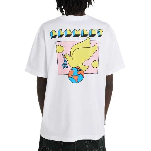 ELEMENT WORLD PEACE SS TEE Optic White