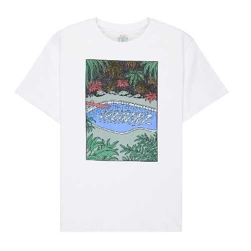 ELEMENT POOLSIDE SS TEE YOUTH Optic white