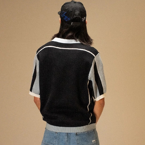 JACKER ACE POLO KNIT Black Blue