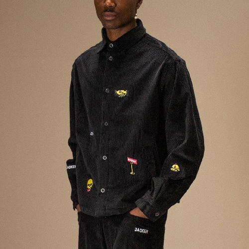 JACKER DEAL OVERSHIRT CORDUROY Black