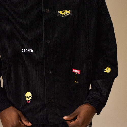 JACKER DEAL OVERSHIRT CORDUROY Black