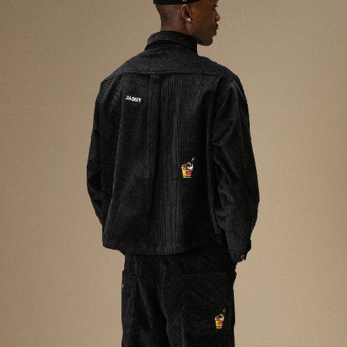 JACKER DEAL OVERSHIRT CORDUROY Black