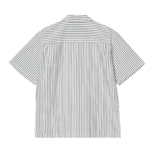 CARHARTT WIP LEAVEL SHIRT SS Stripe Blue River